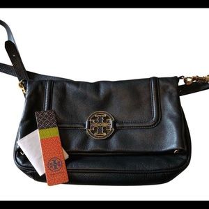 Tory Burch Amanda Messenger Black leather bag